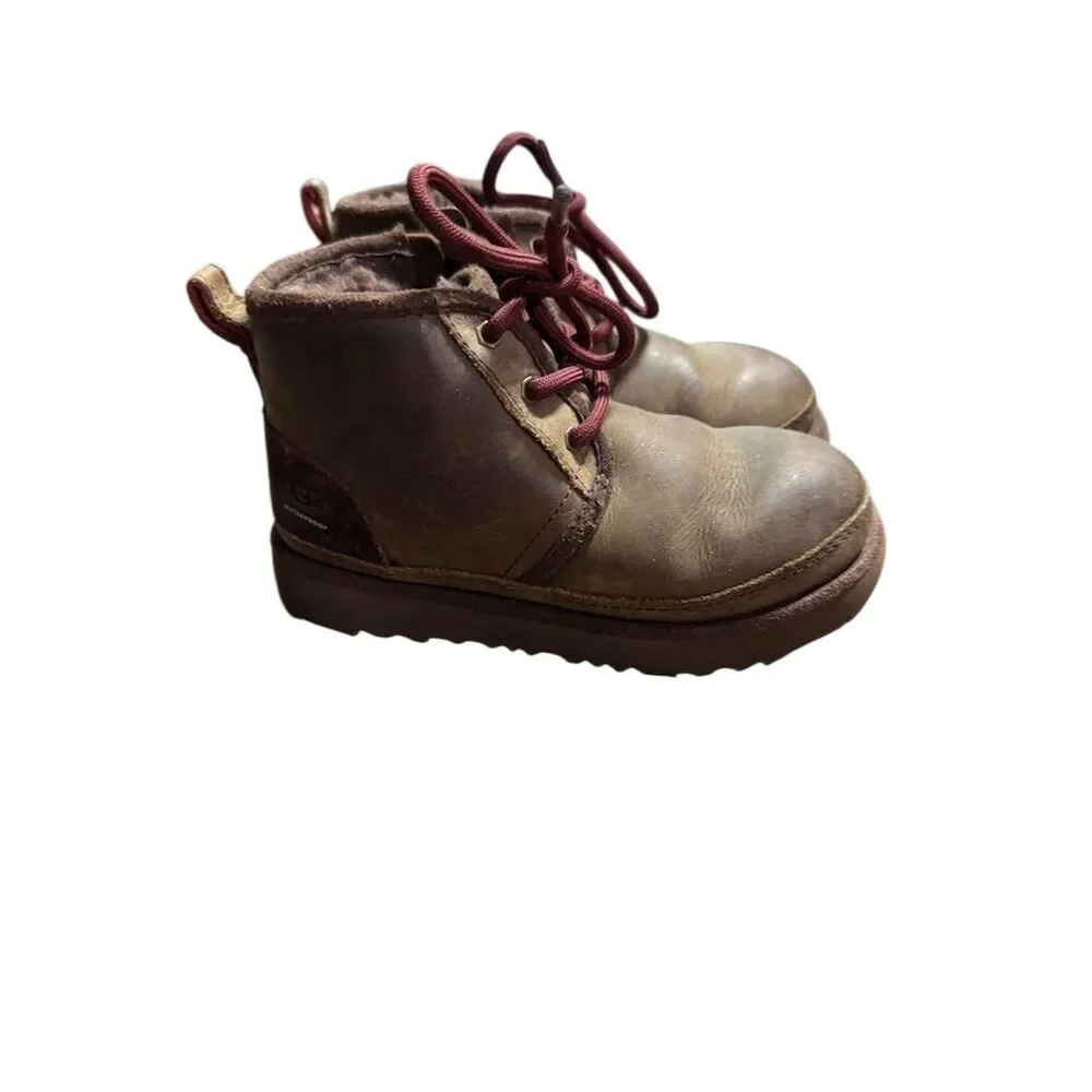UGG Neumel II Kids Brown Waterproof Shearling Lined Boots
